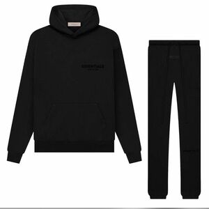 Essentials Jet Black Hoodie and Joggers